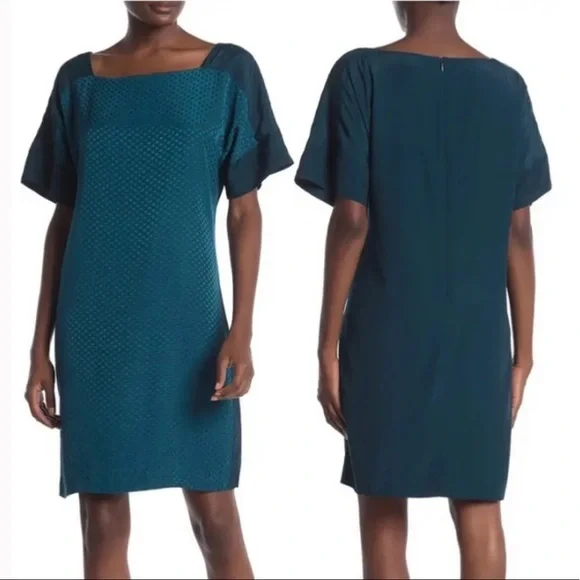 Club Monaco | Archmand Tonal Dot Print Shift Dress - Picture 7 of 7